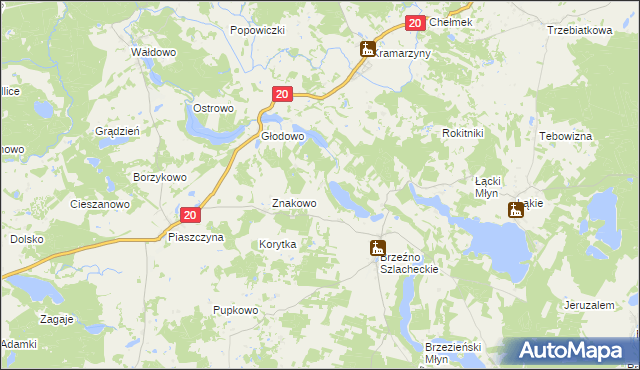 mapa Janowo gmina Lipnica, Janowo gmina Lipnica na mapie Targeo