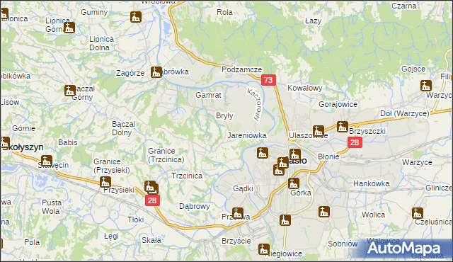 mapa Jareniówka, Jareniówka na mapie Targeo
