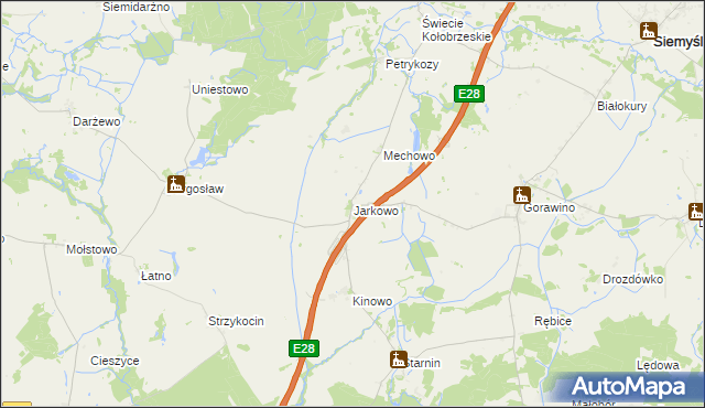 mapa Jarkowo, Jarkowo na mapie Targeo