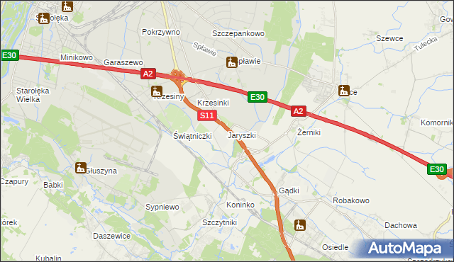 mapa Jaryszki, Jaryszki na mapie Targeo