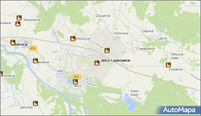 mapa Jelcz-Laskowice, Jelcz-Laskowice na mapie Targeo