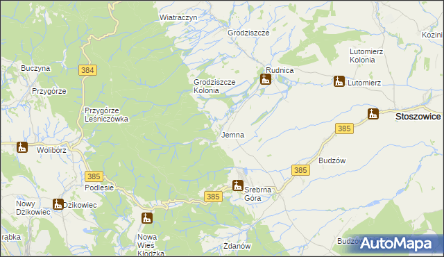 mapa Jemna, Jemna na mapie Targeo