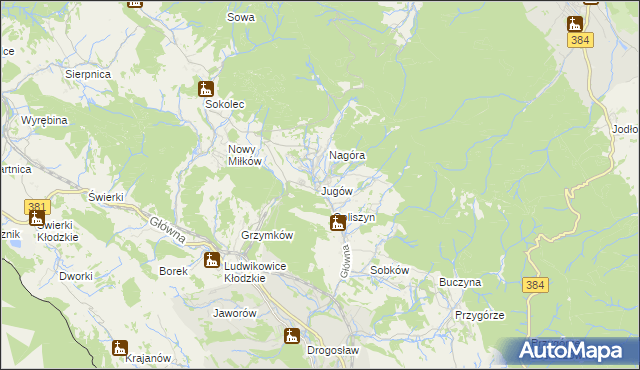 mapa Jugów, Jugów na mapie Targeo