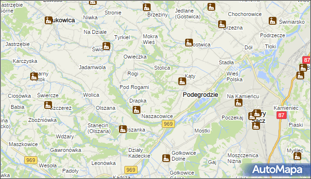 mapa Juraszowa, Juraszowa na mapie Targeo