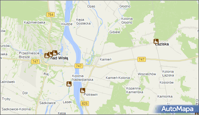 mapa Kamień gmina Łaziska, Kamień gmina Łaziska na mapie Targeo