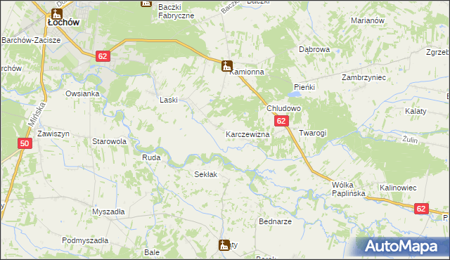 mapa Karczewizna, Karczewizna na mapie Targeo