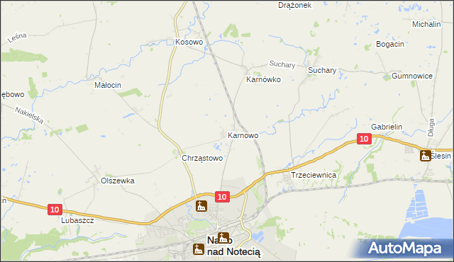 mapa Karnowo, Karnowo na mapie Targeo