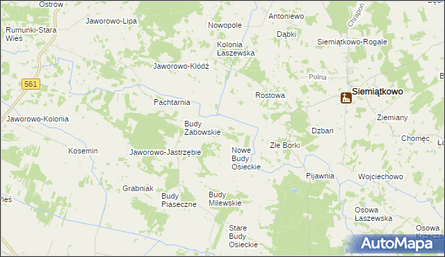 mapa Karolinowo gmina Siemiątkowo, Karolinowo gmina Siemiątkowo na mapie Targeo