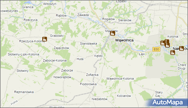 mapa Kębło, Kębło na mapie Targeo