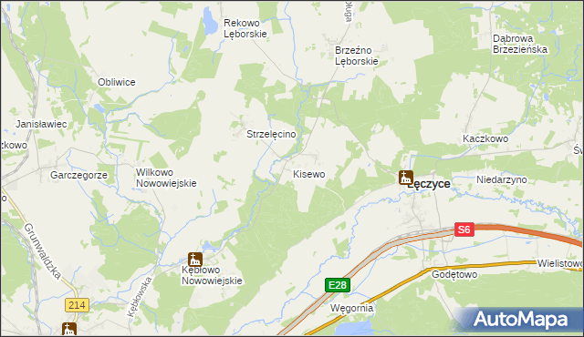 mapa Kisewo, Kisewo na mapie Targeo