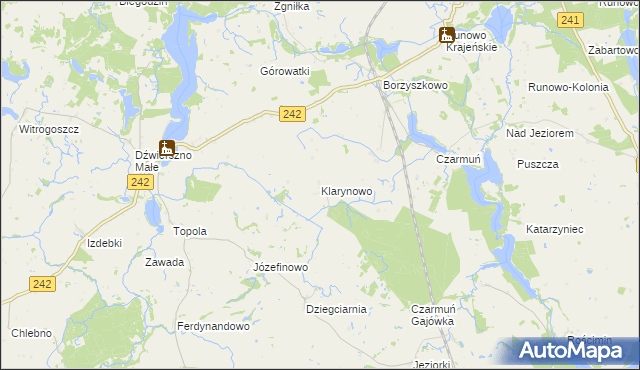 mapa Klarynowo, Klarynowo na mapie Targeo