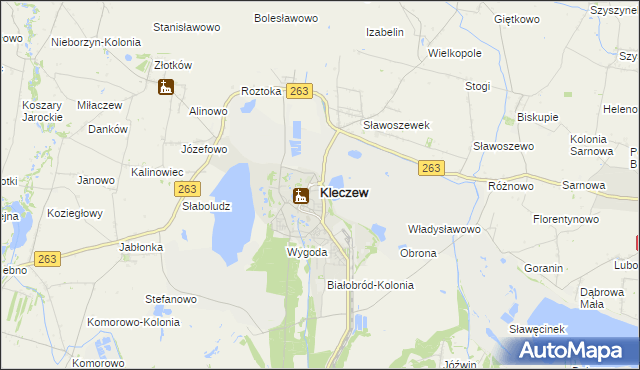 mapa Kleczew, Kleczew na mapie Targeo