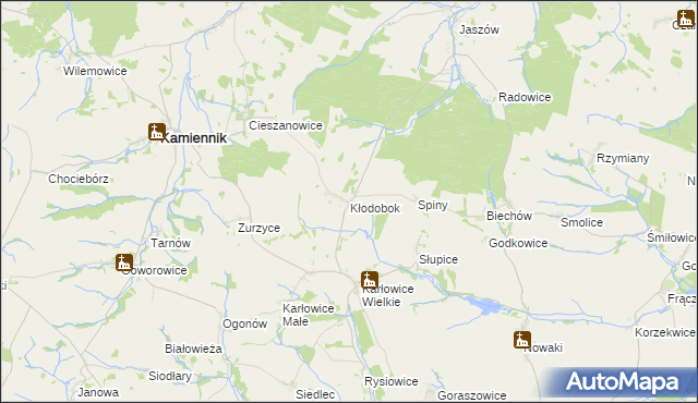 mapa Kłodobok, Kłodobok na mapie Targeo