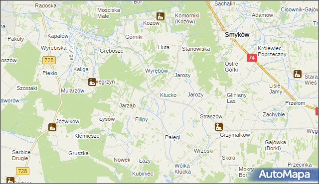 mapa Kłucko, Kłucko na mapie Targeo