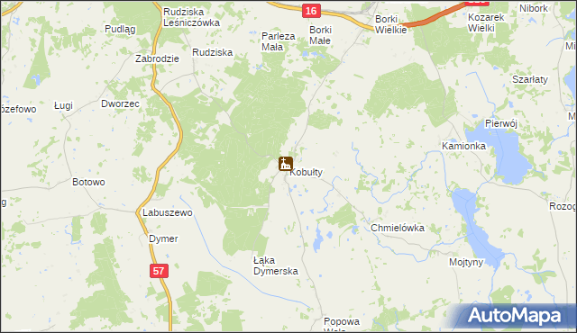 mapa Kobułty, Kobułty na mapie Targeo