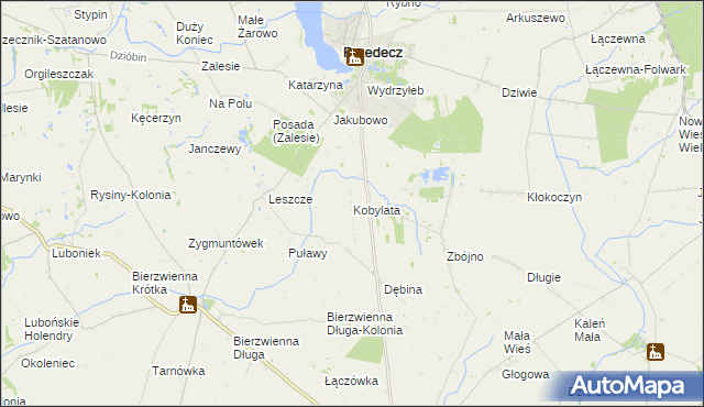 mapa Kobylata, Kobylata na mapie Targeo
