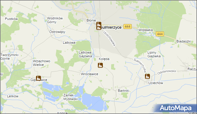 mapa Kolęda, Kolęda na mapie Targeo