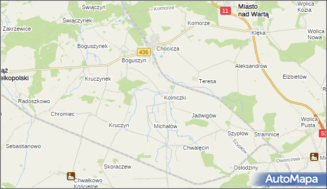 mapa Kolniczki, Kolniczki na mapie Targeo