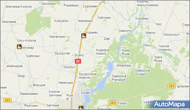 mapa Konstantynowo gmina Ślesin, Konstantynowo gmina Ślesin na mapie Targeo