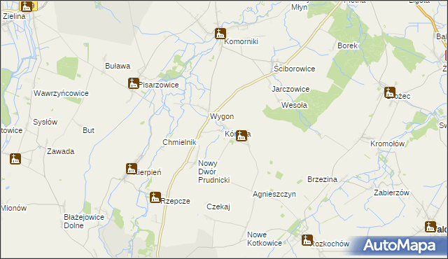 mapa Kórnica, Kórnica na mapie Targeo