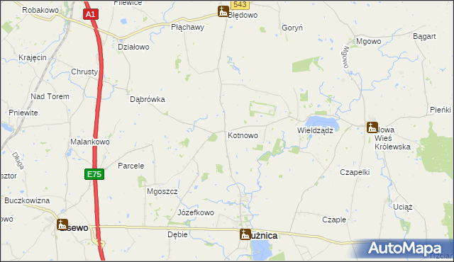 mapa Kotnowo, Kotnowo na mapie Targeo