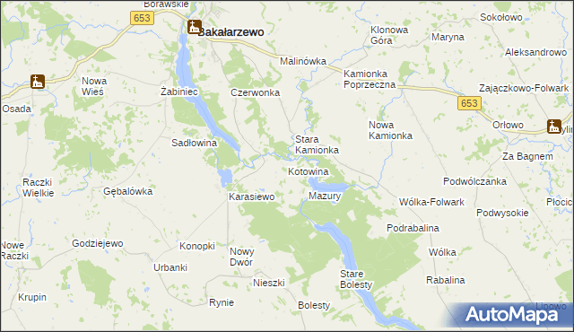 mapa Kotowina, Kotowina na mapie Targeo