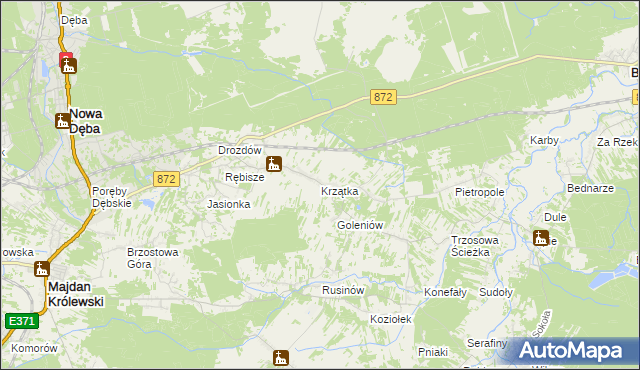 mapa Krzątka, Krzątka na mapie Targeo