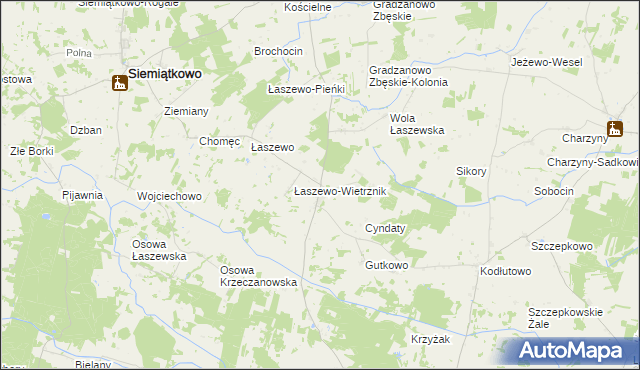 mapa Krzeczanowo, Krzeczanowo na mapie Targeo