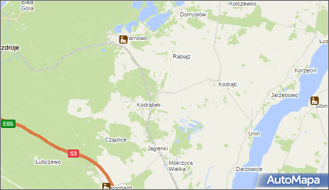 mapa Ładzin gmina Wolin, Ładzin gmina Wolin na mapie Targeo