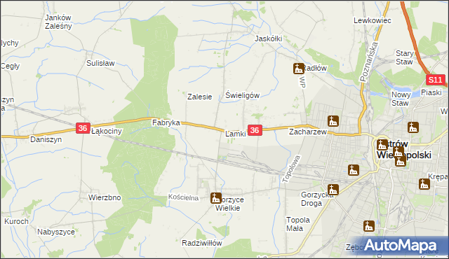mapa Lamki, Lamki na mapie Targeo