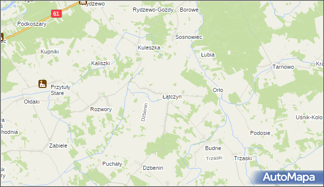 mapa Łątczyn, Łątczyn na mapie Targeo