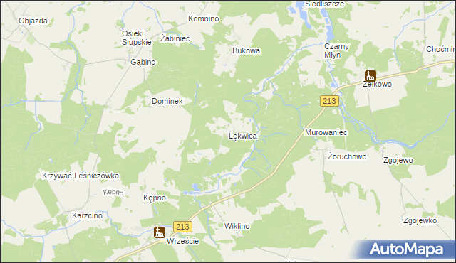 mapa Lękwica, Lękwica na mapie Targeo
