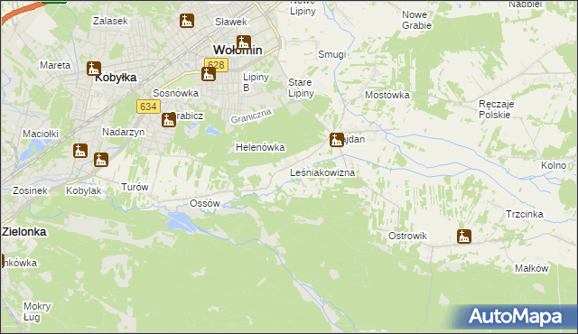 mapa Leśniakowizna, Leśniakowizna na mapie Targeo