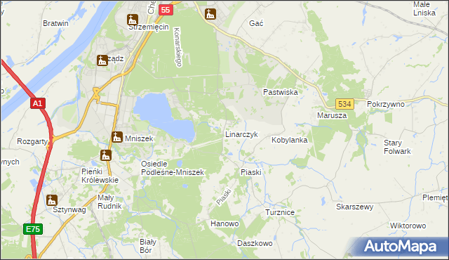 mapa Linarczyk, Linarczyk na mapie Targeo