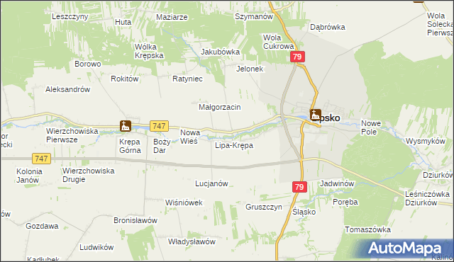 mapa Lipa-Miklas, Lipa-Miklas na mapie Targeo