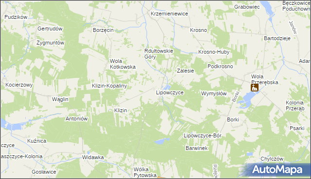 mapa Lipowczyce, Lipowczyce na mapie Targeo