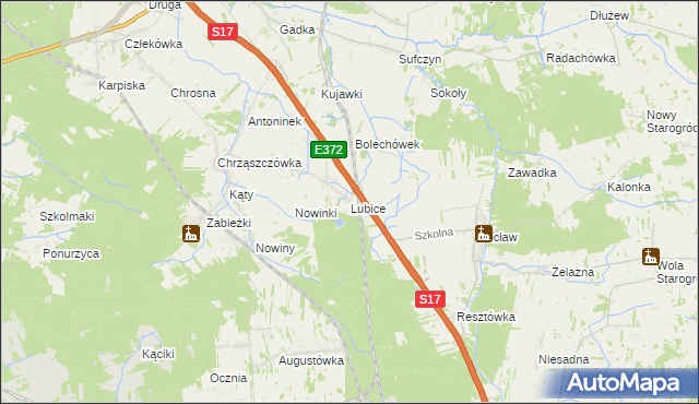 mapa Lubice, Lubice na mapie Targeo