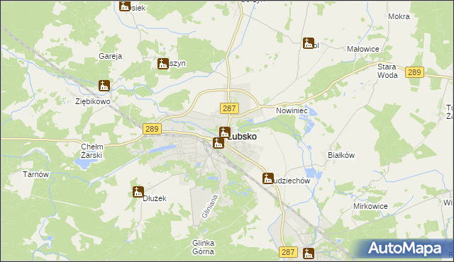 mapa Lubsko, Lubsko na mapie Targeo