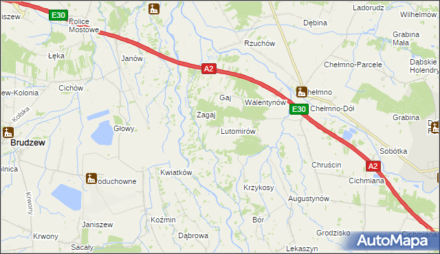 mapa Lutomirów, Lutomirów na mapie Targeo