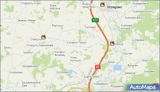 mapa Mączewo, Mączewo na mapie Targeo