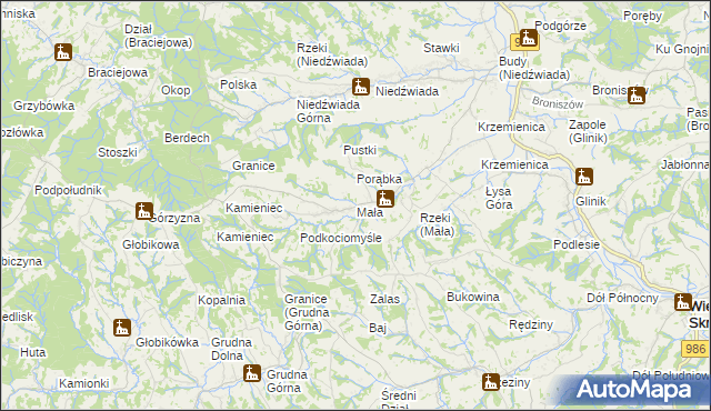 mapa Mała, Mała na mapie Targeo