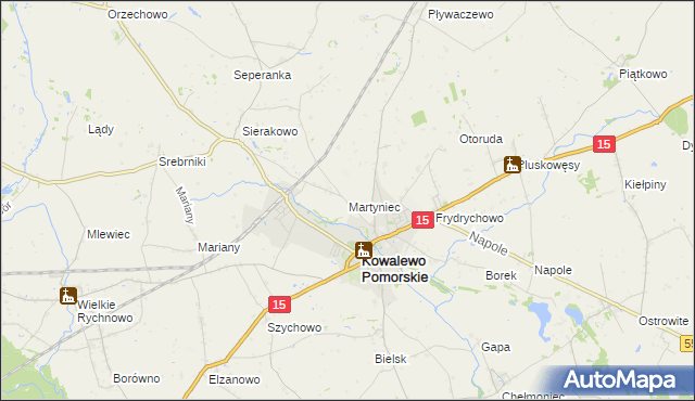 mapa Martyniec, Martyniec na mapie Targeo