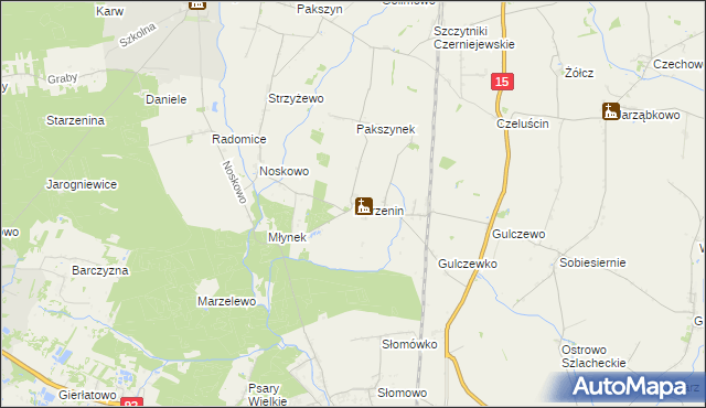 mapa Marzenin gmina Września, Marzenin gmina Września na mapie Targeo