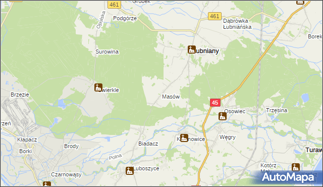 mapa Masów, Masów na mapie Targeo