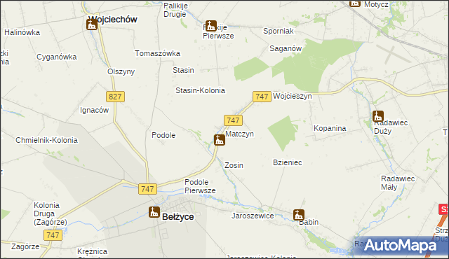 mapa Matczyn, Matczyn na mapie Targeo
