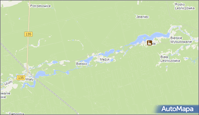 mapa Mężyk, Mężyk na mapie Targeo