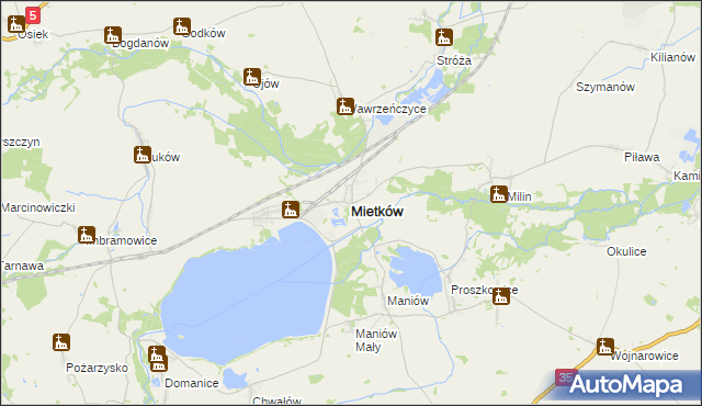 mapa Mietków, Mietków na mapie Targeo