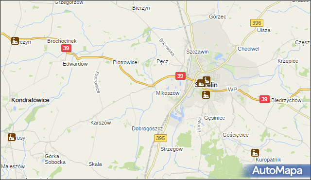mapa Mikoszów, Mikoszów na mapie Targeo