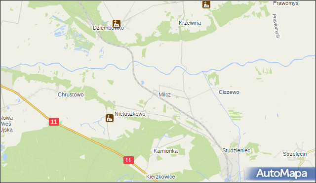 mapa Milcz, Milcz na mapie Targeo