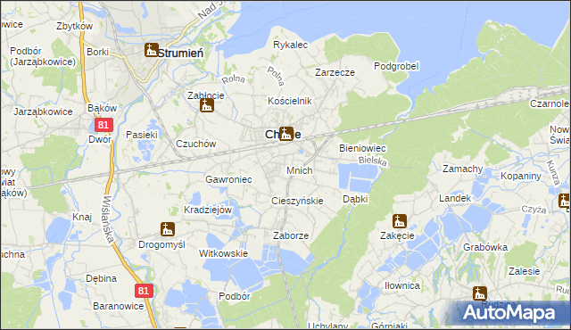 mapa Mnich, Mnich na mapie Targeo